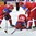 PARIS, FRANCE - MAY 18: Russia's Ivan Telegin #7 and Vladislav Gavrikov #4 check on their teammate Vladislav Namestnikov #90 while he lays on the ice injured after blocking a shot during quarterfinal round action at the 2017 IIHF Ice Hockey World Championship. (Photo by Matt Zambonin/HHOF-IIHF Images)

